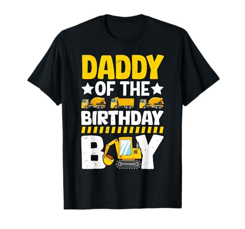 Dad of The Birthday Boy Construction Theme Party Matching T-Shirt