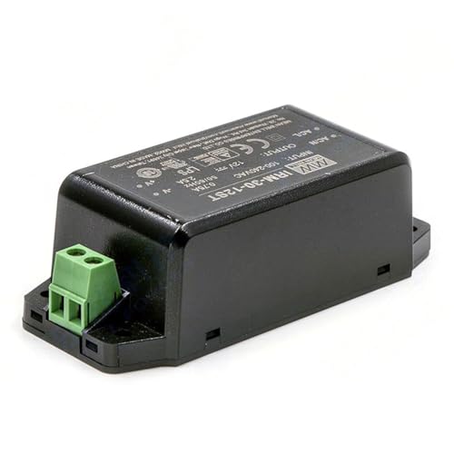 DineDeck IRM-30-12ST 30W 12V Single Output AC-DC Power Supply - Industrial Grade, High Efficiency, Screw Terminal Block - for Building Automation, Security, and HVAC Systems