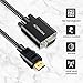 JOPHEK HDMI zu VGA Kabel 1.8m Unterstützung 1080P umwandeln Signal verbindet einen Desktop-PC, DVD, Laptop mit HDMI Anschluss einen Monitor, Projektor, HDTV mit VGA-Port
