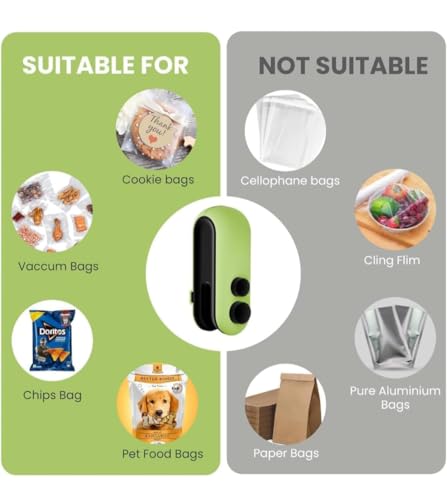 Image of Portable Mini Sealing Machine, Handheld 2-in-1 Heat Sealer and Cutter, Rechargeable Battery, Food Storage Bag Sealer for Snacks, Chips, Fresh Storage, Plastic Bags