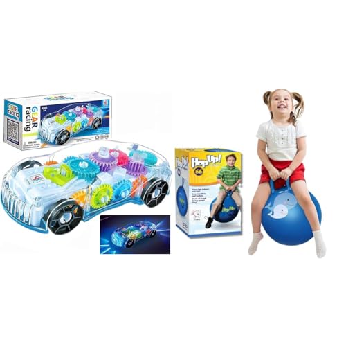 Storio 3D Baby Car Toy with 360 Degree Rotation Sit and Bounce Ru...