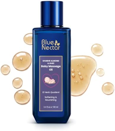 Blue Nectar Ayurvedic Baby Oil with Ghee & Coconut Oil for Baby Massage