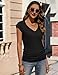 Zeagoo Cap Sleeve Tshirts for Women Black Ruched V Neck Beach Vacation Solid Shirts Lightweight Trendy Casual Blouses 2026