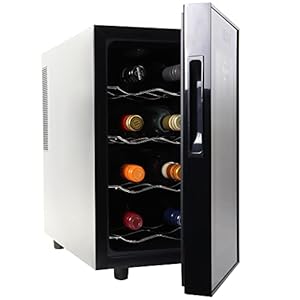 Koolatron 8 Bottle Wine Cooler, Black, Thermoelectric Wine Fridge, 0.8 cu. ft. (23L), Freestanding Urban Series Wine…