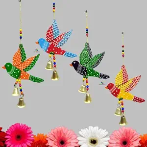 DRAVY HANDICRAFTS Bird Hanging Decor Home Decoration Main Door Garden Wall Hanging Latkan Decoration Show Piece Office Cafe Festival Decorative Wall Decor(Length-11 inch) (A1)