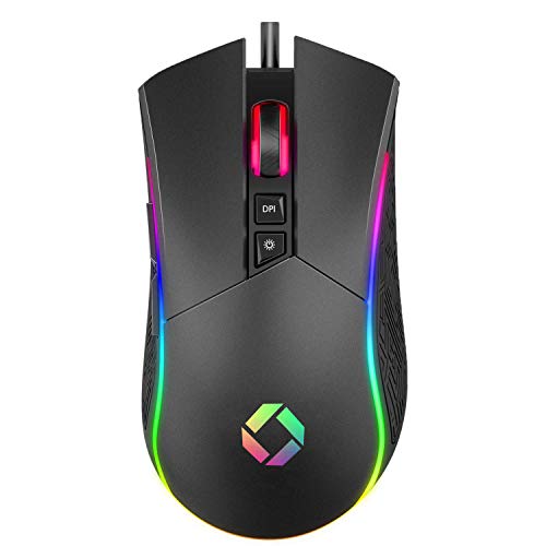 CHIPTRONEX Alpha X Wired RGB Gaming Mouse with 7 Button and 6400 DPI Programmable