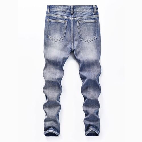 Boys Casual Jeans Trendy Slim Fit Ripped Denim Pants for Active Kids Stylish Stretch Distressed Trousers2