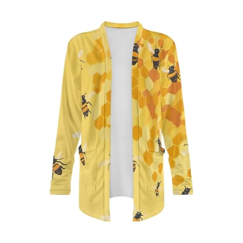 Image of Forchrinse Red Ladybug Cardigan for Women Causal Long Sleeve Open Front Cardigans Sweater Fashion 2024 Fall Coat with Pockets