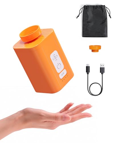 BAGSMART Pump for Vacuum Storage Bags Potable Cordless Electric Air Pump Rechargable Seal Bag Supplies for Compression Clothes Blanket Luggage- Orange