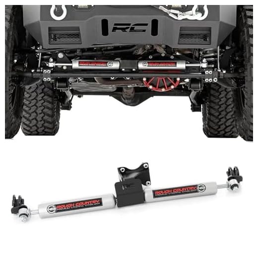Rough Country N3 Dual Steering Stabilizer for 07-18 Jeep Wrangler JK - 8734930