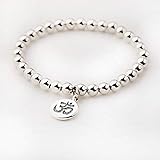 Longitud: 19 cm. Tamaño del agujero: Aproximadamente 1-1.15 mm. Tipo de cadena: Pulsera elástica de 8 mm. Estilo de cuentas: Buda, Lotus, OM. Material: Piedra.