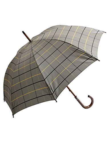 [バーバリー] BURBERRY チェック柄紳士用雨傘 カーキ系チェック柄