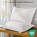 REDASW Canadian Luxurios Goose Down Pillows 80% Down 20% Feather 1050 Fill Power with 100% Cotton Pillowcase 600TC Fluffy Bed Pillows for Sleeping (King,Pack of 2)