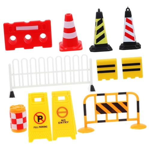 OSALADI 1 Juego De Mini Conos De Tráfico Cognitivos Señales De Tráfico Para Camiones Señales De Carretera Señales De Barricada Conos De Seguridad Vial Señales De Piso Mojado