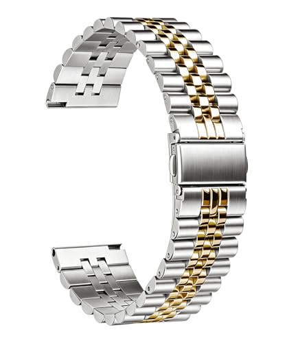 Image of BINLUN Stainless Steel Watch Band Replacement Metal Watch Straps for Men and Women 20mm /22mm /24mm