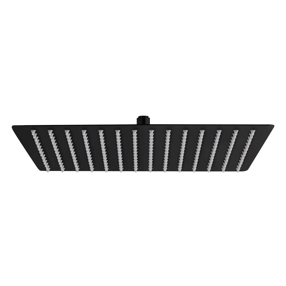 Belvit® Duschset Schwarz mit Hansgrohe iBox Unterputz | Wannenmischer, 30x30 Regendusche, Handbrause, Brausearm, Schlauch & Wandanschluss, Komplettset modern & kalkfrei
