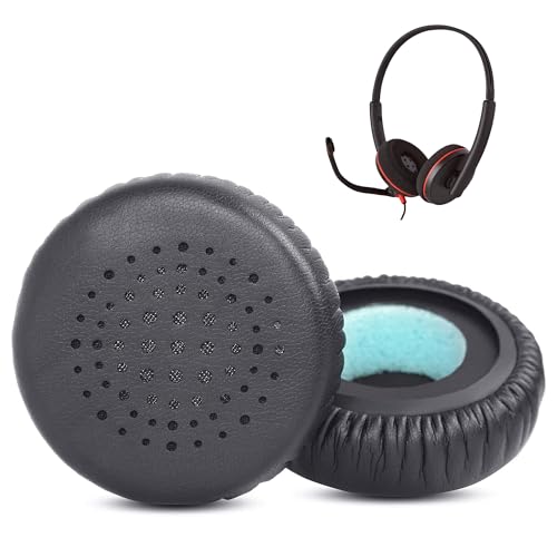 XRHTONG Almohadillas de Repuesto Prime Compatibles con Auriculares Plantronics Blackwire C3210 C3215 C3220 C3225 Almohadillas de Oído (Cuero Sintético/Espuma con Memoria)