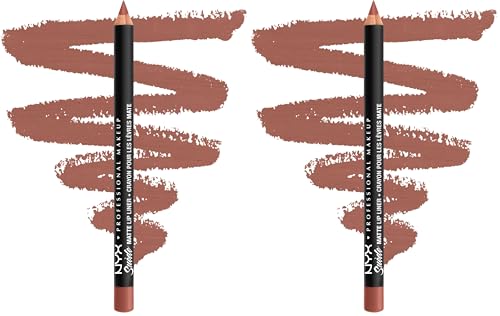 Image of NYX PROFESSIONAL MAKEUP Suede Matte Lip Liner, Velvety-Smooth, Long-Lasting Formula For A Defined Lip Makeup Look - Free Spirit (Pink) (Pack of 2)