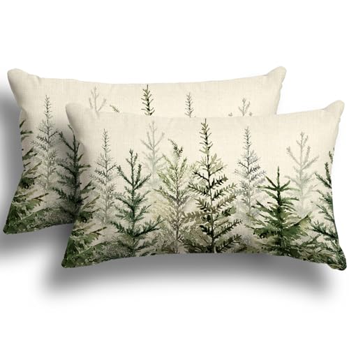 ZWJD Kissenbezug Weihnachten 40x60 2er Set Weihnachts Kissenbezüge...