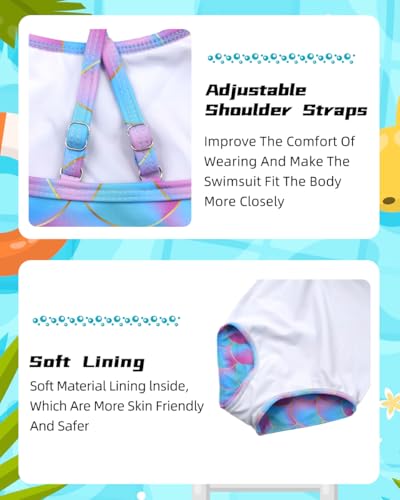 Image of Girls One Pieces Swimsuit Cute Swimwear Bathing Suits 2-12 Years