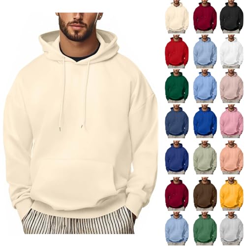 Image of Hoodies for Men & Women Lightweight Hoodie Sweatshirt Travel Work Gym Beige