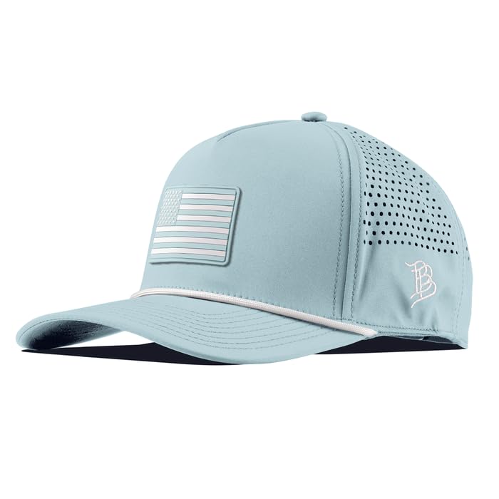 Image of Branded Bills Heritage Old Glory PVC 5-Panel Performance Hat for Men | Baseball Cap