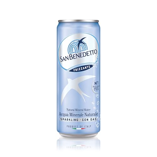 San Benedetto, Acqua Frizzante in Lattina, 330 ml, Bevanda Pura