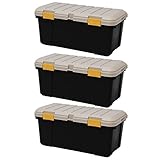アイリスオーヤマ ボックス RVBOX カートランク CK-85 カーキ/ブラック 幅85×奥行45×高さ39cm 3個セット
