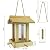 Hugeleaf Wooden Bird Feeders, Pavilion Shaped Hanging Bird Feeder with Removable Roof, Wild Bird Feeder Box Weatherproof for Outside Bird Watching, Squirrel Proof Feeders DIY for Decorations