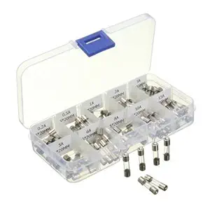 GlobalNiche 100Pcs 5X20Mm Electrical Fuse Amp Fast-Blow Glass Fuse Box