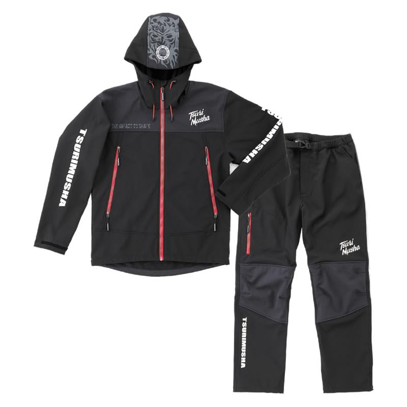 釣武者　防寒着　ウインドブロックスーツ　XL Amazon.co.jp: 釣武者 3Dストレッチウィンドガードスーツ TM Ver