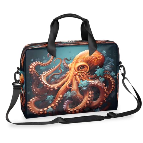 Maletín para laptop con diseño pulpo para laptops 13 a 16" miniatura 1