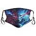 Produktbild Roter und Blauer Wolf Adult Kid 's Customized Earloop Halloween Staub Atmungsaktiver Außenschutz Waschbar und wiederverwendbar für Männer Frauen Jungen Mädchen