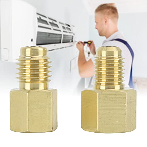 2 Stück 1/2 Acme Kühladapter Messingrohrverschraubung Kältemittelpumpenadapter Anschluss 1/4 Buchse auf 1/2 Stecker Reduzieradapter und 1/2 Buchse auf 1/4 Stecker Reduzieradapter