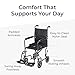 Drive Medical Lightweight Folding Transport Wheelchair - Reliable Mobility Support - Durable Steel Frame - Swing-Away Footrests - Compact Travel Design - Silver