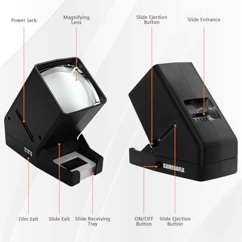 sv-3 35mm slide amp film viewer-slide viewer with 3x magnification and led-lighted viewing for 35mm slides and film negativesusb or battery poweredinclude usb cable