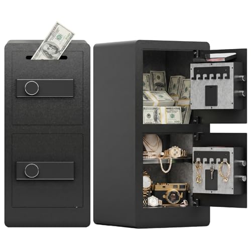 Drop Safe with Biometric & Fireproof Bag