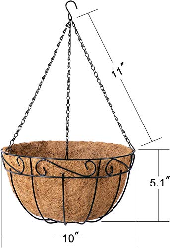 image for AMAGABELI GARDEN & HOME Amagabeli 4 Pack Hanging Baskets for Plants 10
