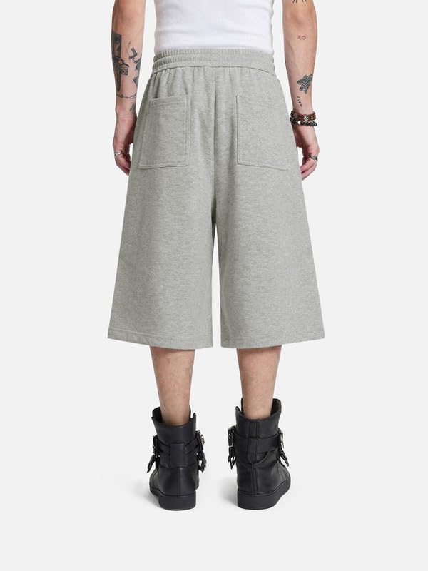 Aelfric Eden Baggy szorty męskie Y2K krótkie spodnie damskie letnie spodnie capri oversize krótkie spodnie do biegania unisex basic spodnie rekreacyjne hip hopowe sportowe szorty dresowe z zakładkami