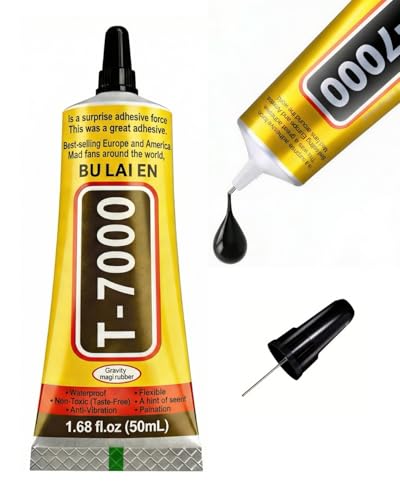 50ml T-7000 Glue Black Repair Adhesive Glue Waterproof Flexible Bonding Glue for Phone Screen Fix Electronics Repair Rhinestone and Jewelry Making and DIY Craft Projects