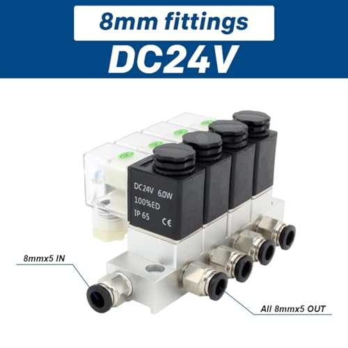 Électrovanne 2V025-06 AC220V à action directe type combinaison multi-voies - 3