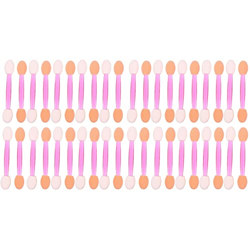 minkissy 2sets Elegant Makeup Eye Shadow Sponge Brush Dual Heads Sanitary for Regular Makeup Special Occasions 80pcs*2