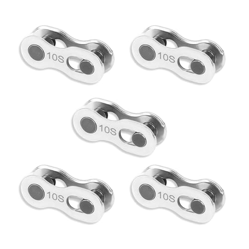 10 Piezas Cierre Rápido Cadena Bici 10 Velocidades | Eslabones Acero Reutilizables | Para MTB & Bicicleta Carretera | Compatible Shimano/SRAM | Resistencia 950kgf