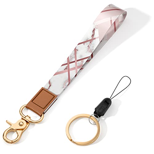 Image of Wrist Lanyard Key Chain, Wristlet Strap Keychain Holder for Women Men Car Keys Wallet Card Phone