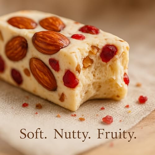 Andy Anand Chocolatier Gluten Free Soft Nougat Brittle, Made With Almonds, Red Fruits & Wildflower Honey, Flown in From France, Made in Authentic Traditional French Way With No Preservatives (7 Oz)
