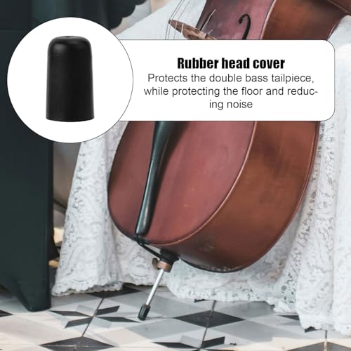 image for Gosknor 4pcs Cello Endpin Rubber Tip, Black Cello Endpin Stopper Cello