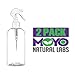 MoYo Natural Labs 8 oz Spray Bottles, Boston Round Trigger Sprayer Empty Travel Containers, BPA Free PET Plastic for Essential Oils and Liquids/Cosmetics (Pack of 2, Clear)