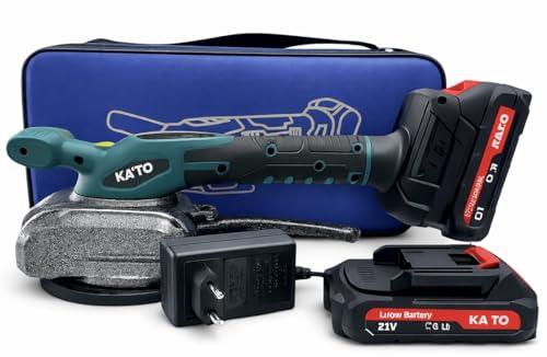 Image of KAITO Cordless Tile Vibrator Leveling Machine | 21 V Li-ion Dual-Battery | 5-Speed Adjustable | Strong Suction-Cup Tile Lifter | Handheld Tile Installation Tool for Floor & Wall Tiles