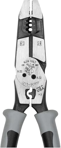 Miniatura 8 de Klein Tools J2159CRTP Alicates de corte lateral, fabricados en EE. UU., Alicates híbridos de alto apalancamiento Journeyman de 9 pulgadas con