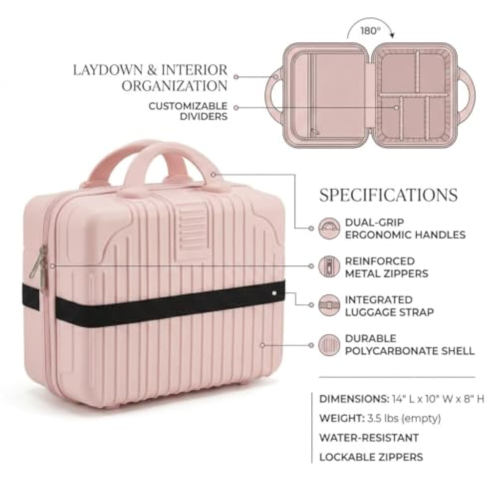 Large Makeup Vanity Bag for Women, Professional Organizer